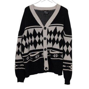 Steady Hands Tokyo Revengers Draken Cardigan Mens Size XL Black V Neck Sweater